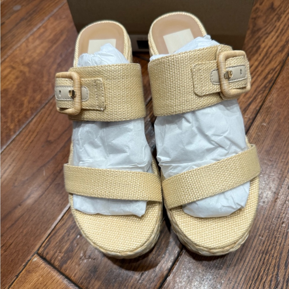 Dolce Vita Beige Espadrille Wedges